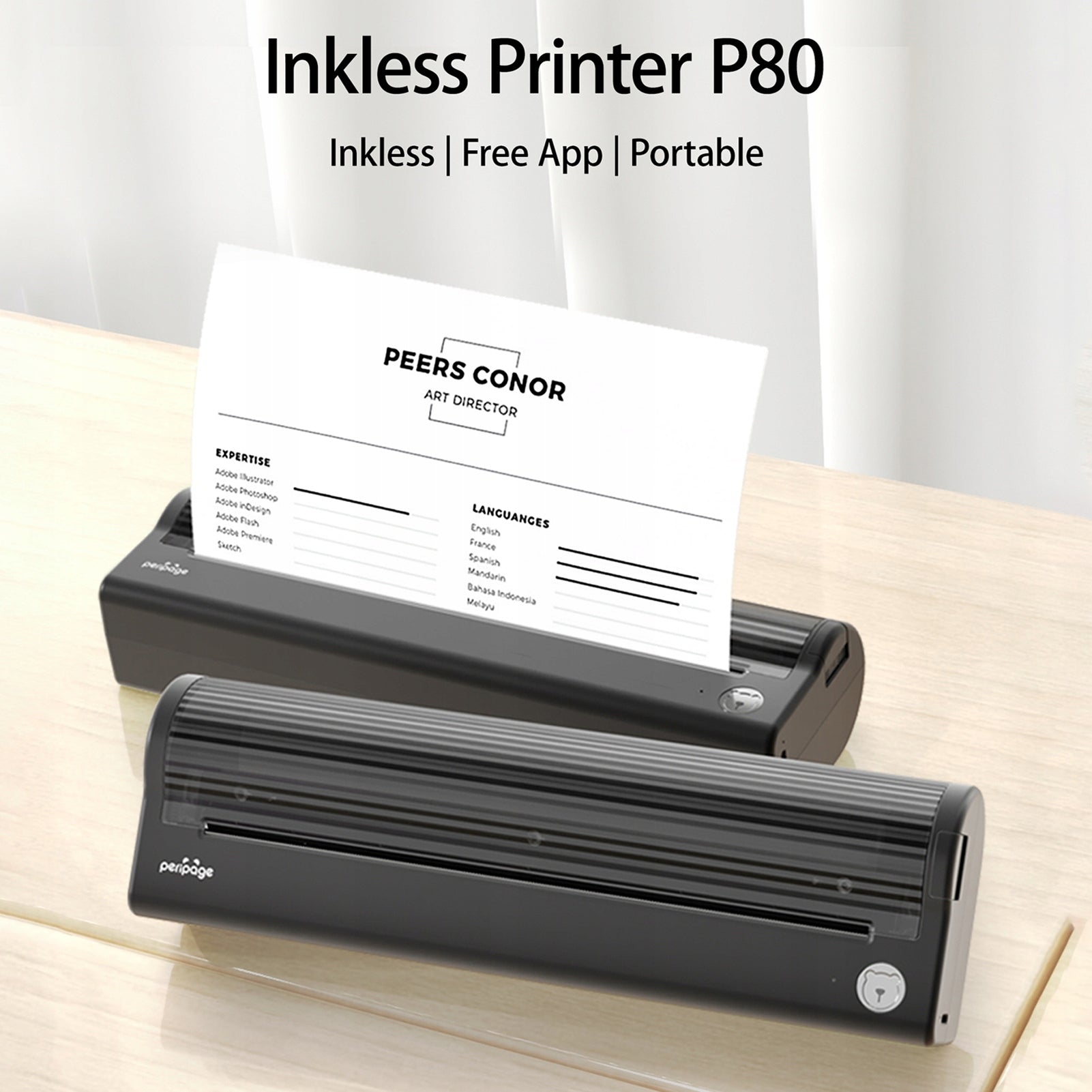 A4 Paper Printer Direct Thermal Transfer 300dpi IO Brand no brand