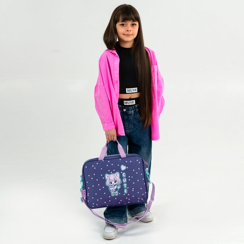 A4 school folder bag for girls with handle and strap purple Kite Manufacturer code K26-589-1