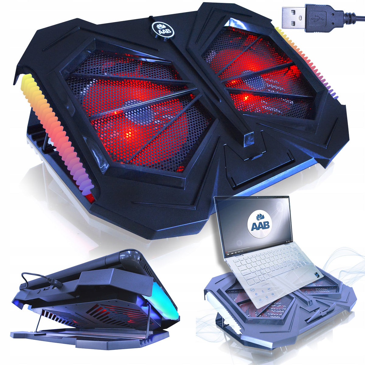 AABCOOLING QUIET COOLING STAND FOR LAPTOP 15,6" LAPTOP PAD