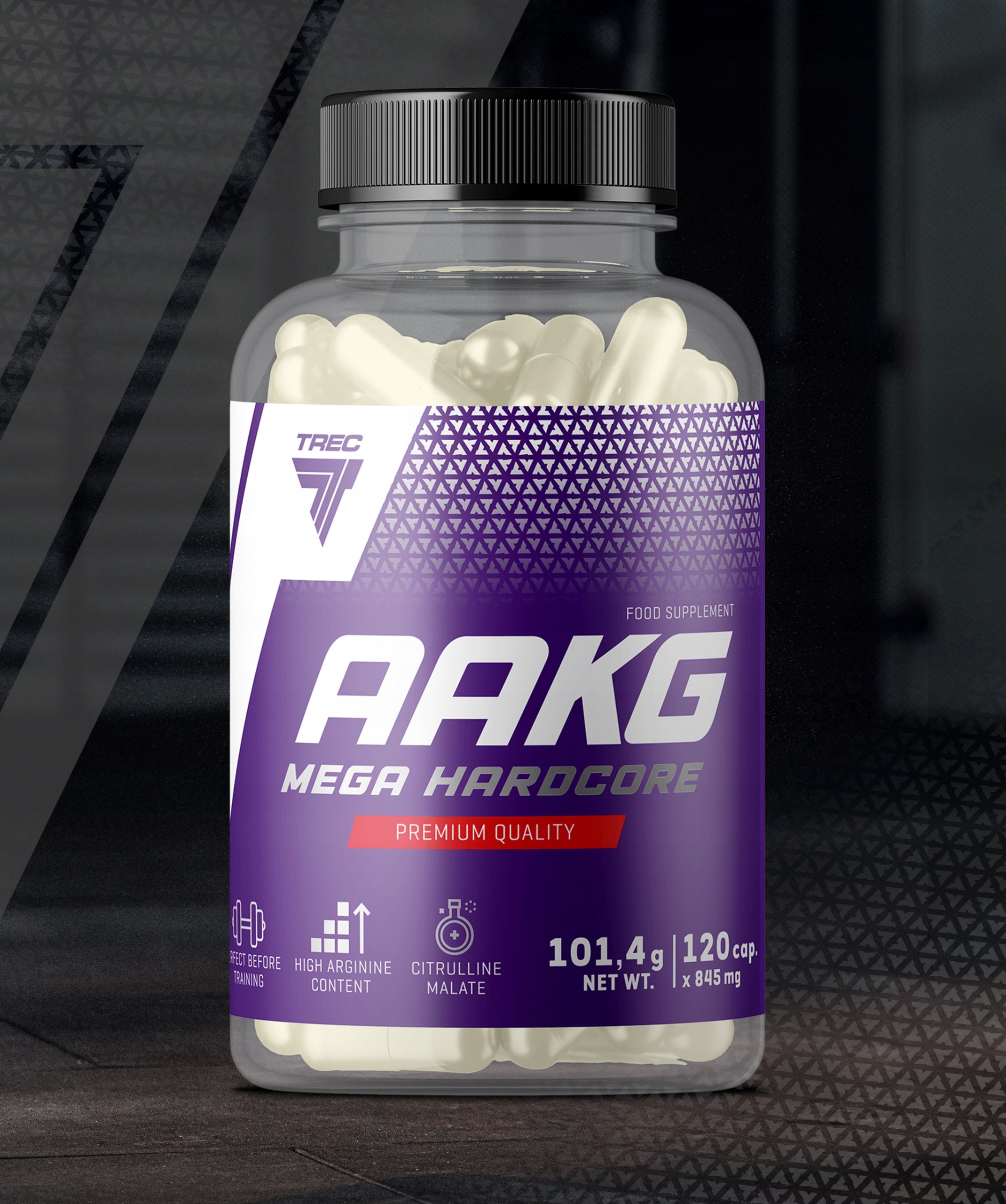 AAKG ARGININA MEGA HARDCORE TREC 120caps. PERFORMANCE STRENGTH IN TRAINING EAN (GTIN) 5901828345104