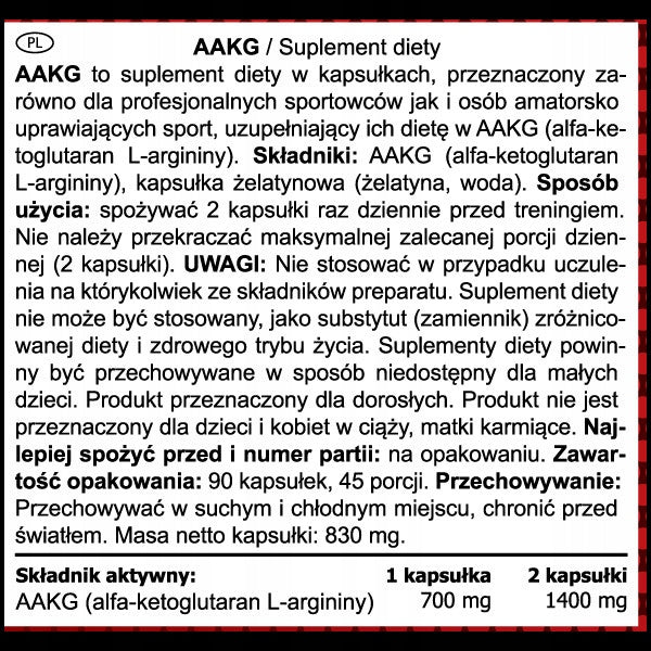 AAKG Amino Acids 90 caps Real Pharm