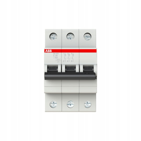 Modulinis Automatinis jungiklis Abb SH203-C25, 6kA, 3P, 25A