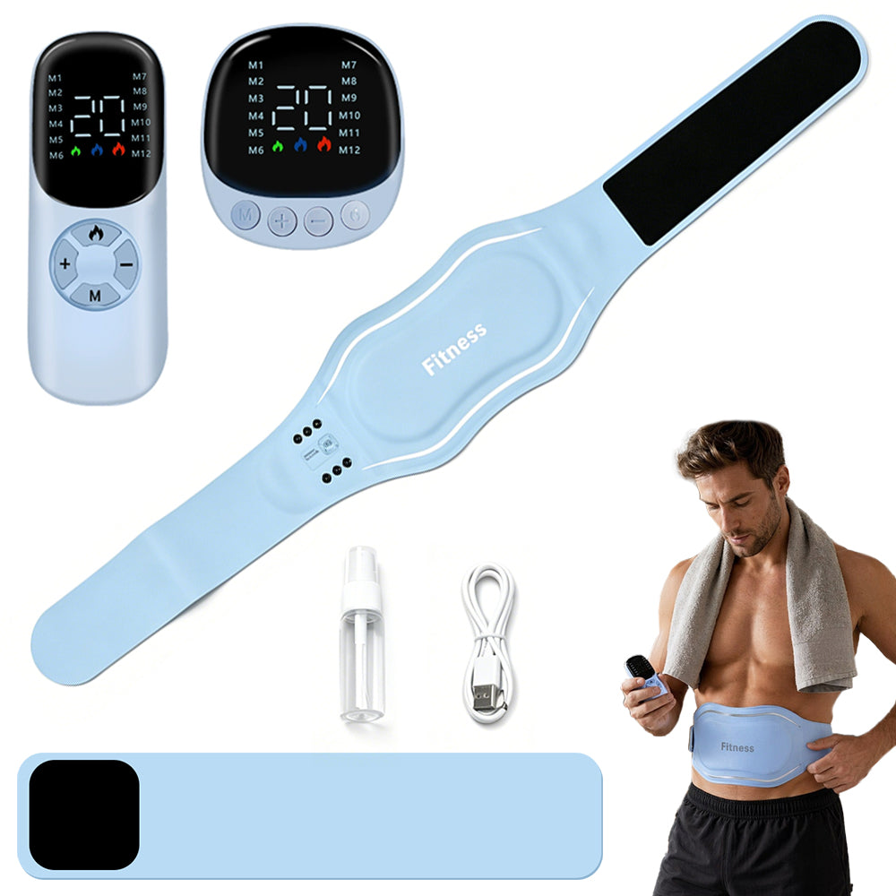 ABDOMINAL AND WAIST MASSAGE BELT EMS TENS WITH HEATING AND RED LIGHT Size universal