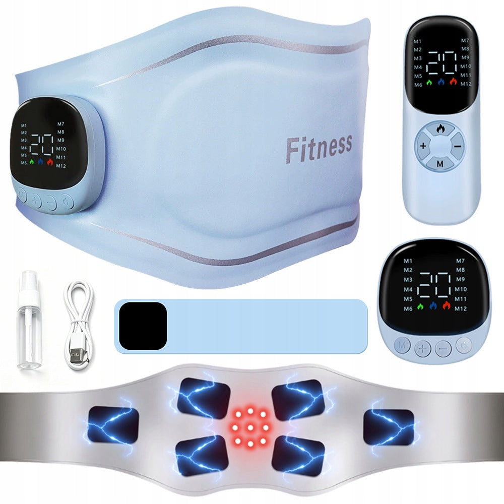 ABDOMINAL AND WAIST MASSAGE BELT EMS TENS WITH HEATING AND RED LIGHT Size universal