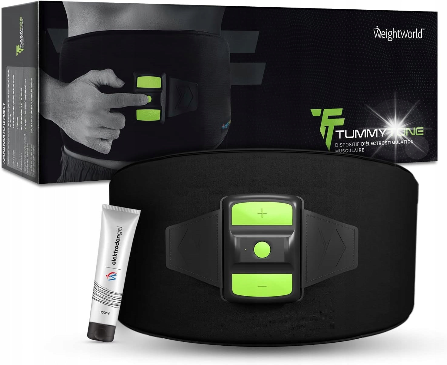 ABDOMINAL MUSCLE ELECTROSTIMULATOR BELT SLIMMING MASSAGE EMS STIMULATOR