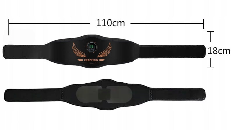 ABDOMINAL MUSCLE ELECTROSTIMULATOR EMS 10MODES SLIMMING BELT WITH EXTENSION Manufacturer code GS-1304