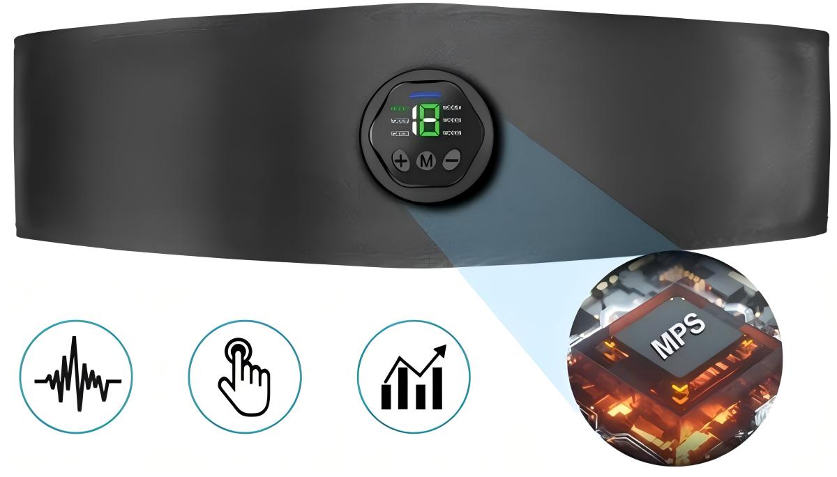 ABDOMINAL MUSCLE ELECTROSTIMULATOR EMS 6MODES SLIMMING BELT WITH 2×Strips Packaging status original