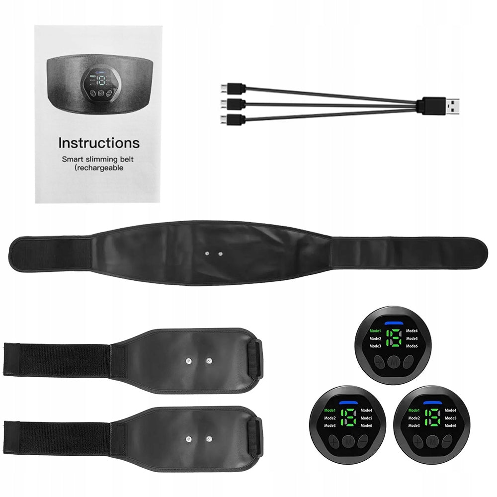 ABDOMINAL MUSCLE ELECTROSTIMULATOR EMS 6MODES SLIMMING BELT WITH EXTENSION Brand no brand