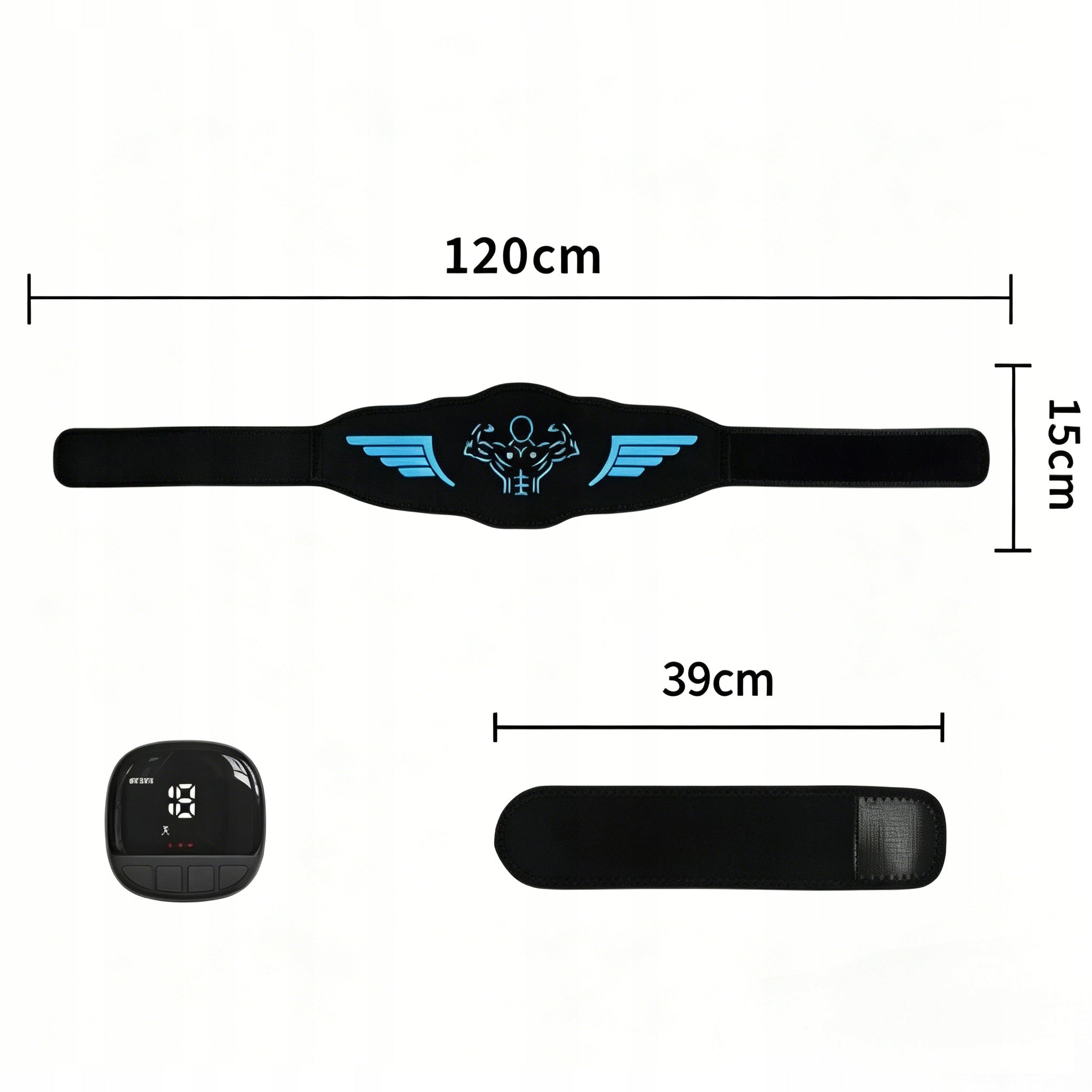 ABDOMINAL MUSCLE ELECTROSTIMULATOR EMS SLIMMING BELT HEATING +EXTENSION Brand no brand