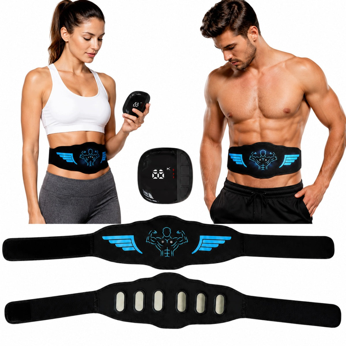 ABDOMINAL MUSCLE ELECTROSTIMULATOR MASSAGE EMS SLIMMING BELT SLIMMING