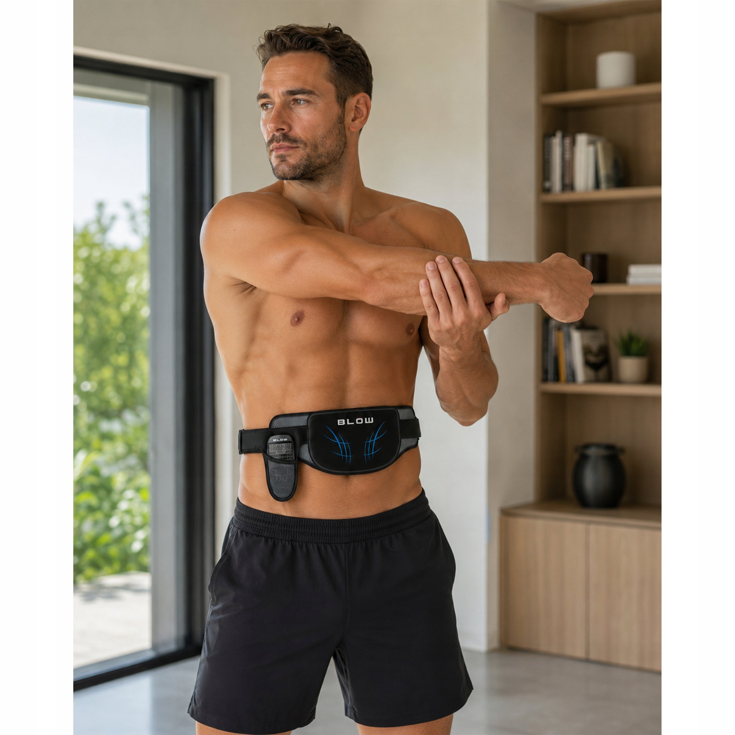 ABDOMINAL MUSCLE ELECTROSTIMULATOR TENS EMS SLIMMING BELT SLIMMING Brand Blow