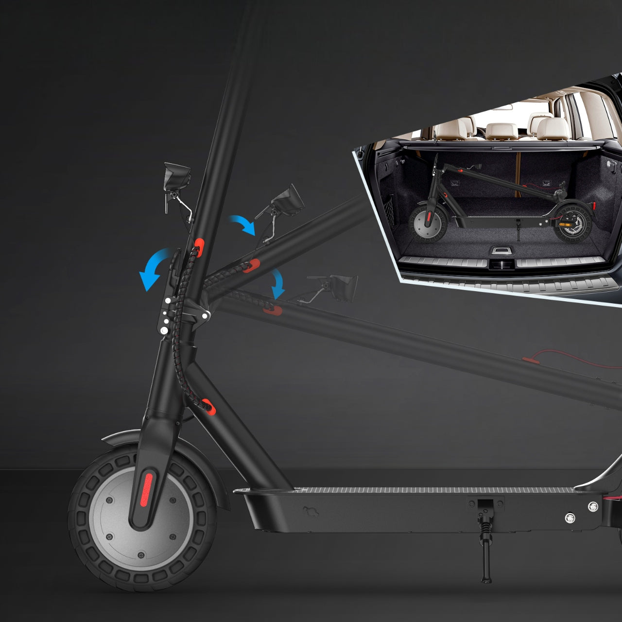 ABE Iscooter E9TMax APP Electric Scooter 500W 36V 10.4AH 20KM/H Number of wheels 2