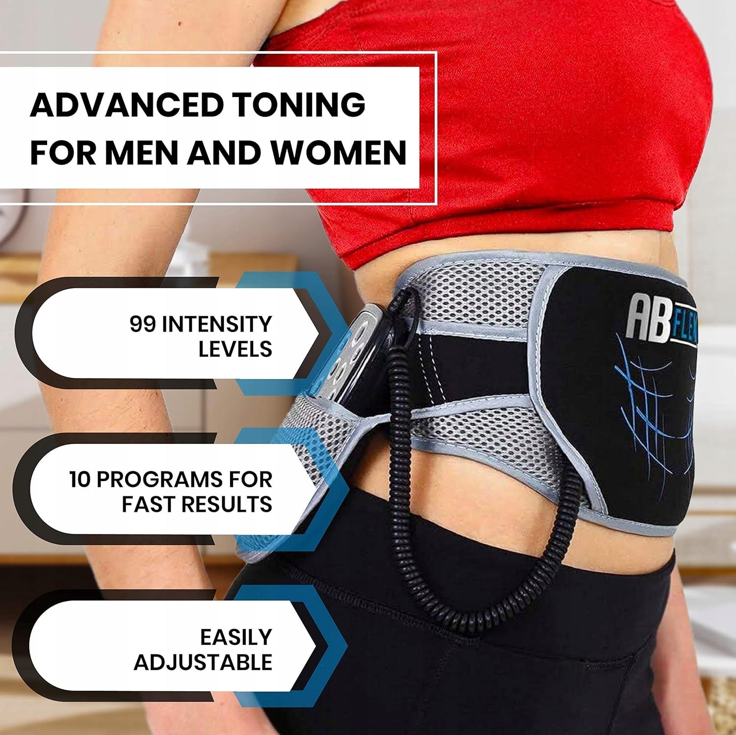 ABFLEX AB ABDOMINAL MUSCLE ELECTROSTIMULATOR SLIMMING BELT Size universal