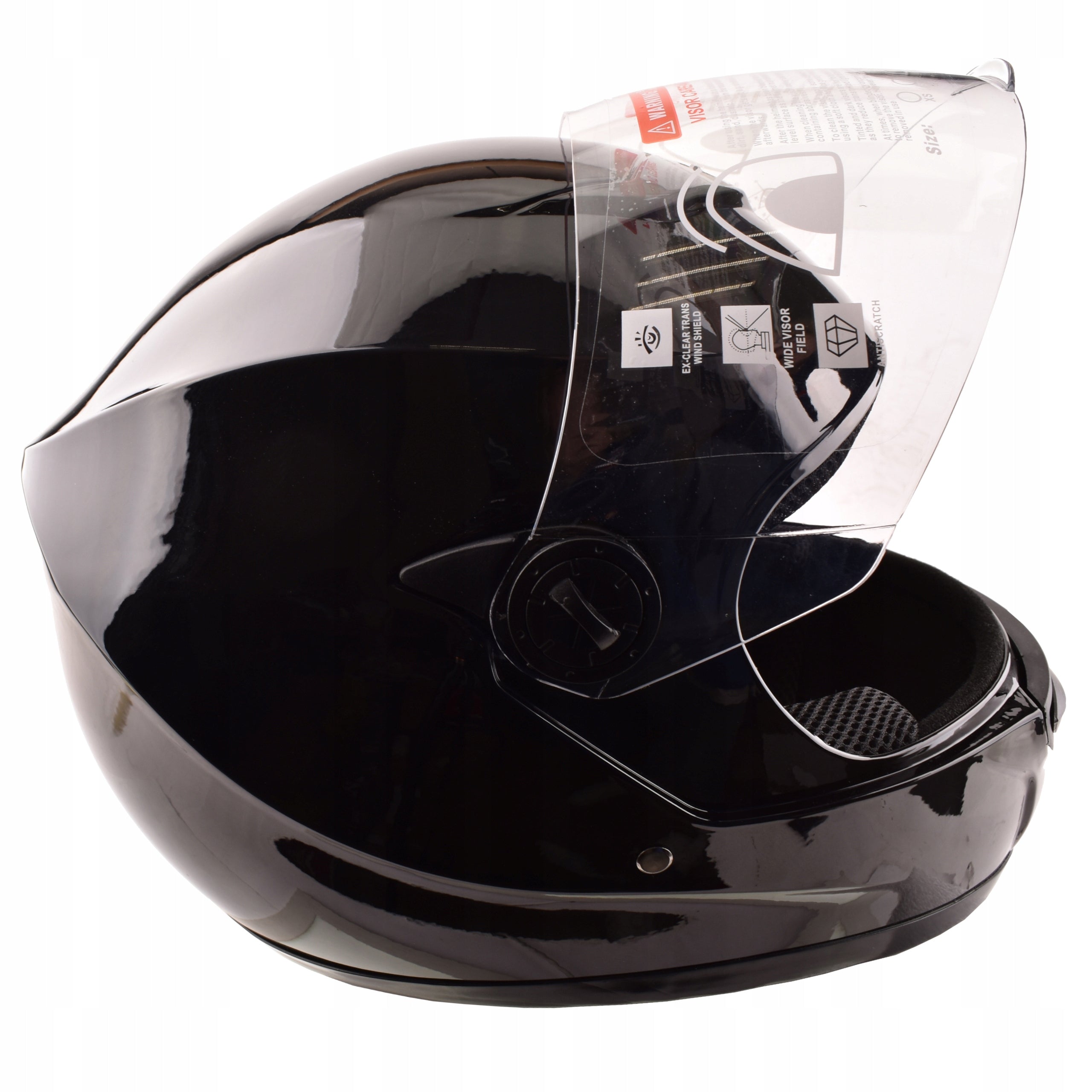 ABIWA INTEGRAL HELMET MD-101 Xs BLACK GLOSS +CE GLASS Xs