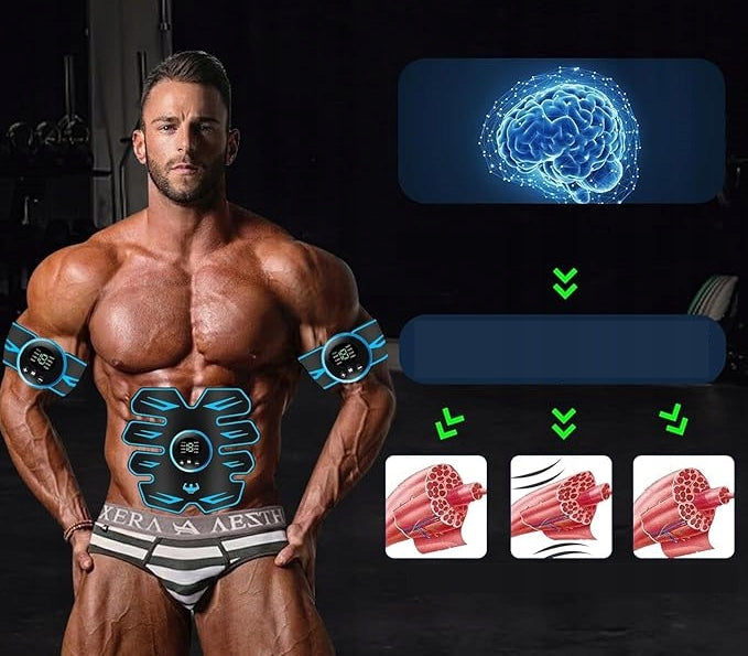 ABS MUSCLE ELECTROSTIMULATOR - CURRENT TRAINING, ABDOMINAL ELECTROSTIMULATION Packaging status original