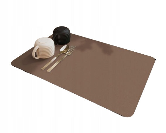 ABSORBENT MAT FOR DISHES DRAINER FOR DRYING BROWN