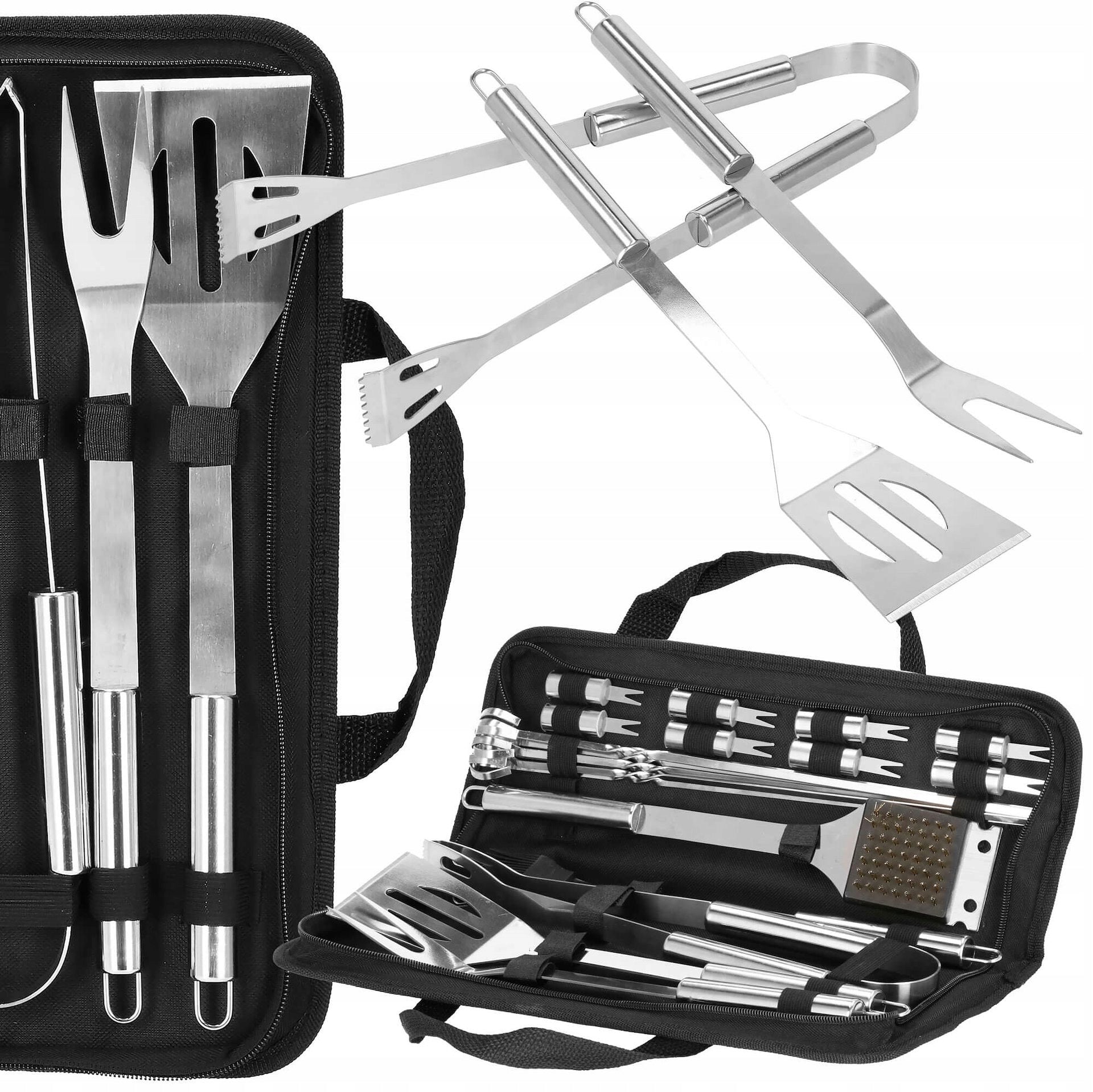 ACCESSORIES BBQ GRILL UTENSILS CASE SET 21in1 SPATULA PLIERS Number of pieces in the package 21