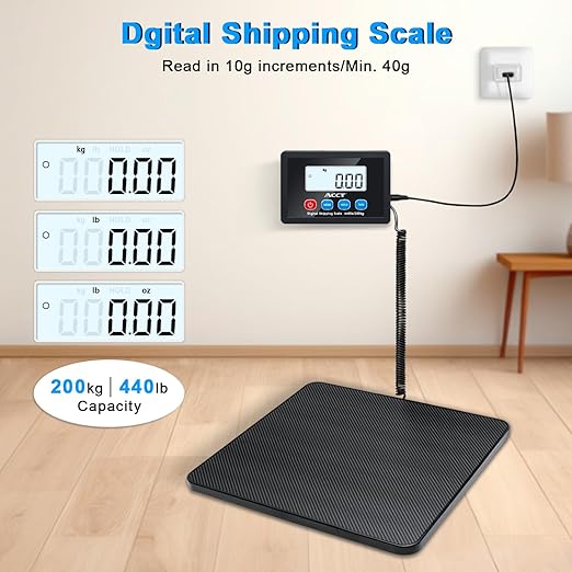 ACCT mail scale with LCD display 200kg, large, dual power supply Packaging status original