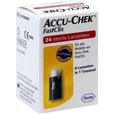 ACCU-CHEK FASTCLIX LANCETS 24 pieces, lancets for lancet, glucose measurement