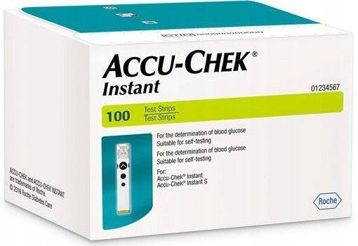 ACCU-CHEK INSTANT 100 PIECES TEST STRIPS FOR GLUCOSE METER - GLUCOSE MEASUREMENT
