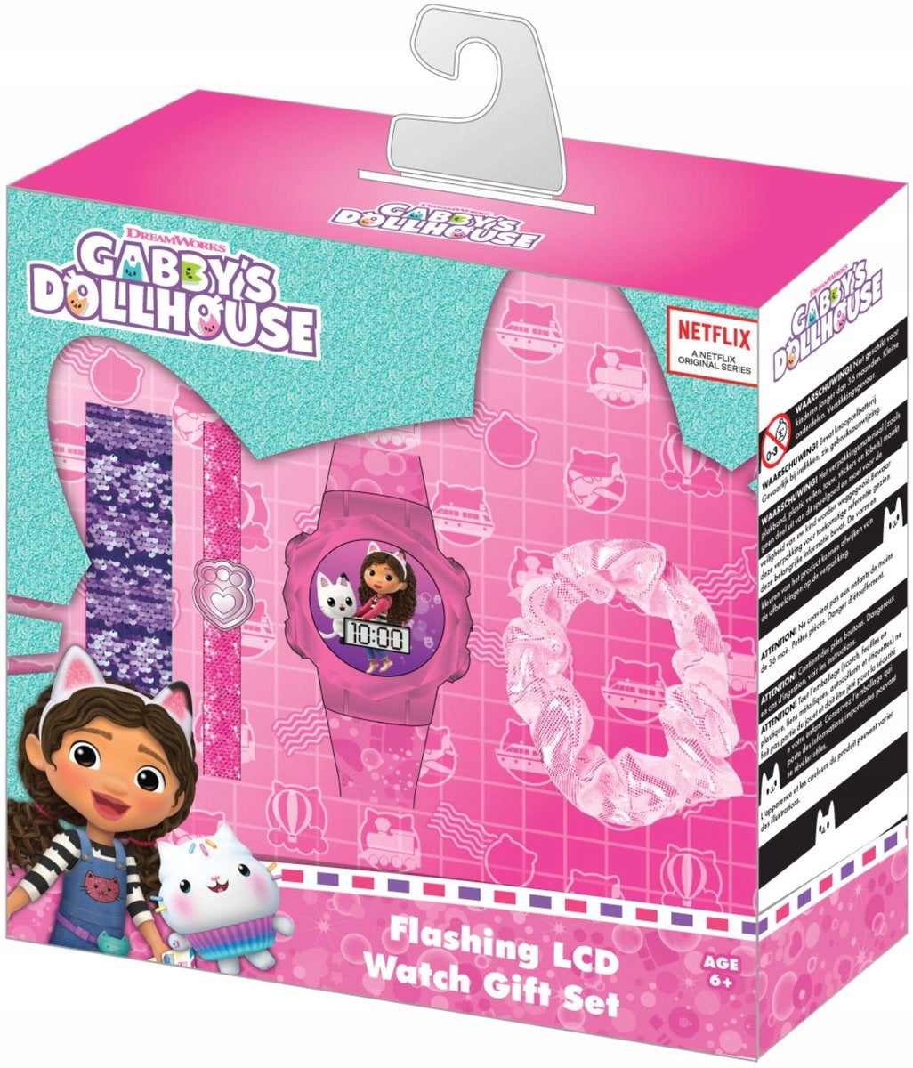 ACCUTIME CAT HOUSE GABI DIGITAL WATCH LED gift set girls