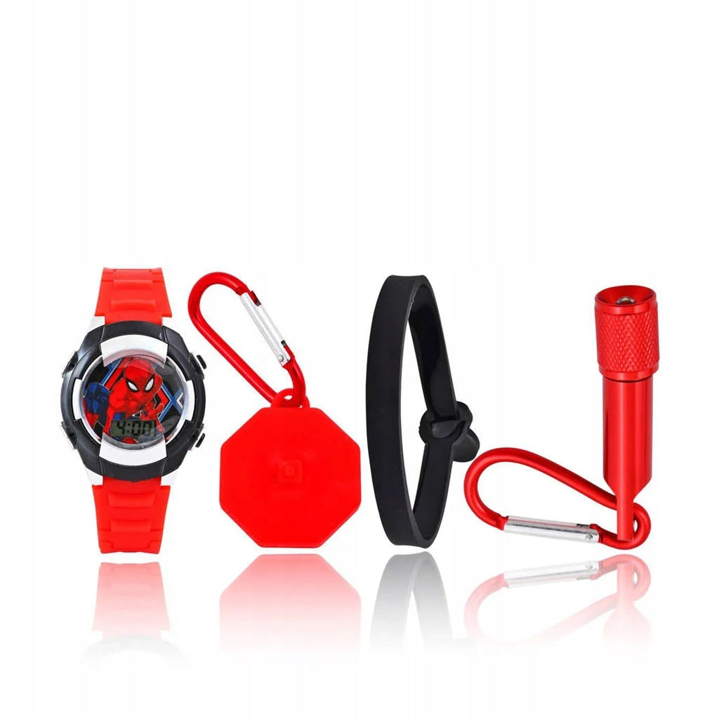 ACCUTIME SPIDERMAN DIGITAL WATCH LED Gift Set for Spiderman Fan Brand no brand