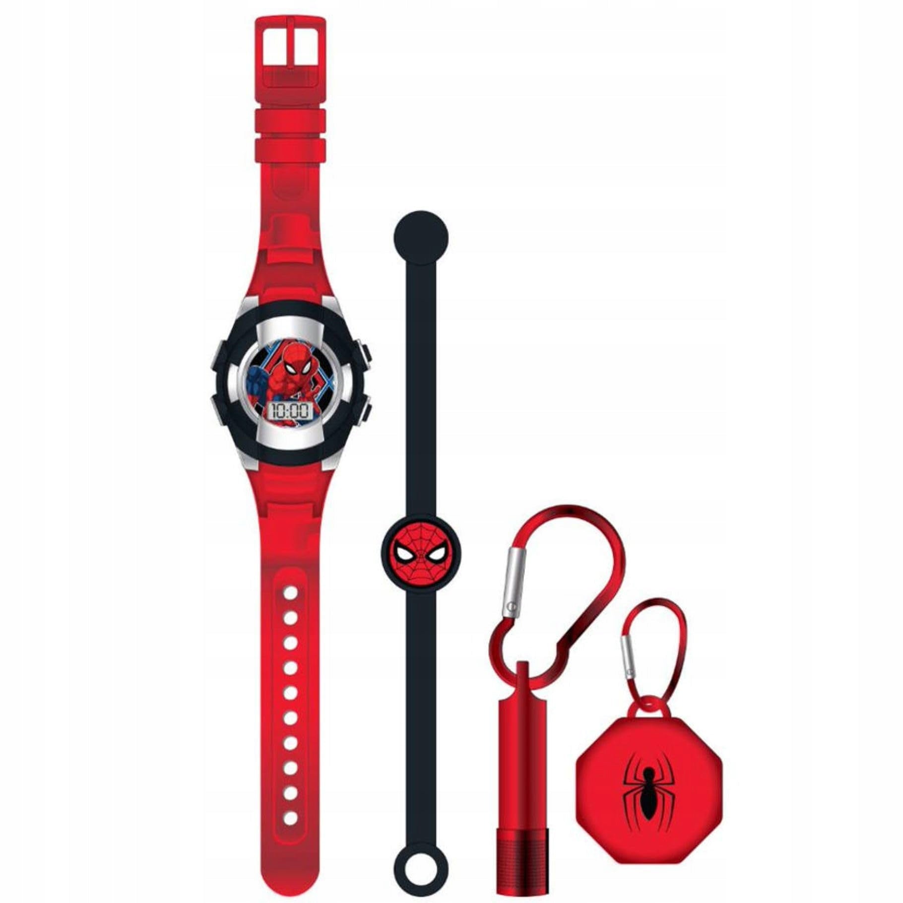 ACCUTIME SPIDERMAN DIGITAL WATCH LED Gift Set for Spiderman Fan Packaging status original