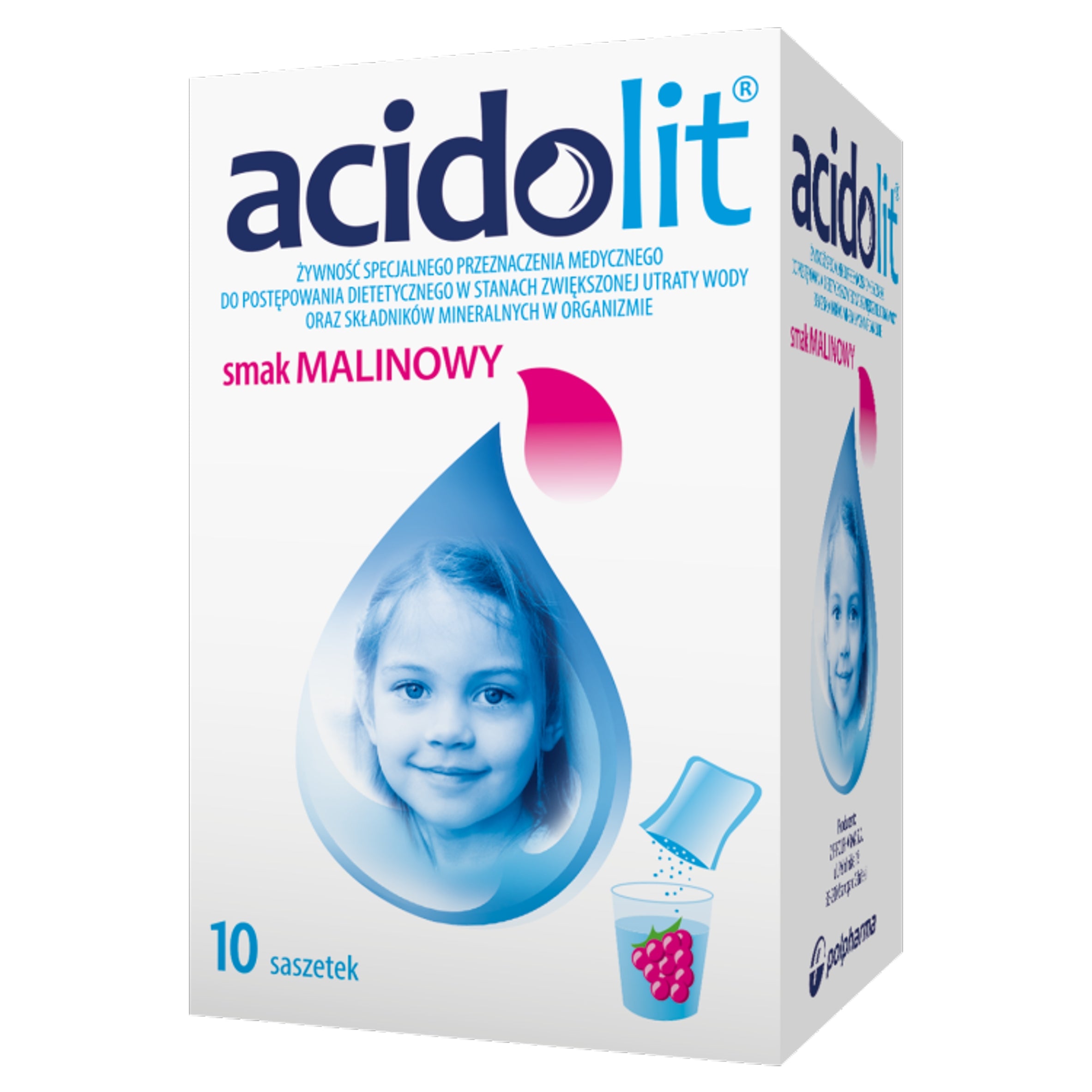 ACIDOLIT_Elektrolity dietary supplement Raspberry 10 sachets Brand Polpharma