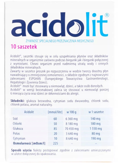 ACIDOLIT_Elektrolity dietary supplement Raspberry 10 sachets Name other