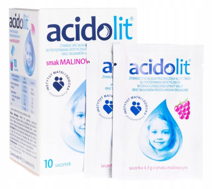 ACIDOLIT_Elektrolity dietary supplement Raspberry 10 sachets