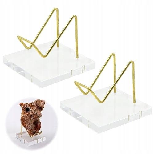 ACRYLIC STAND TRANSPARENT FOR CARDS COLLECTIONS MINERALS GIFT 2 PCS.