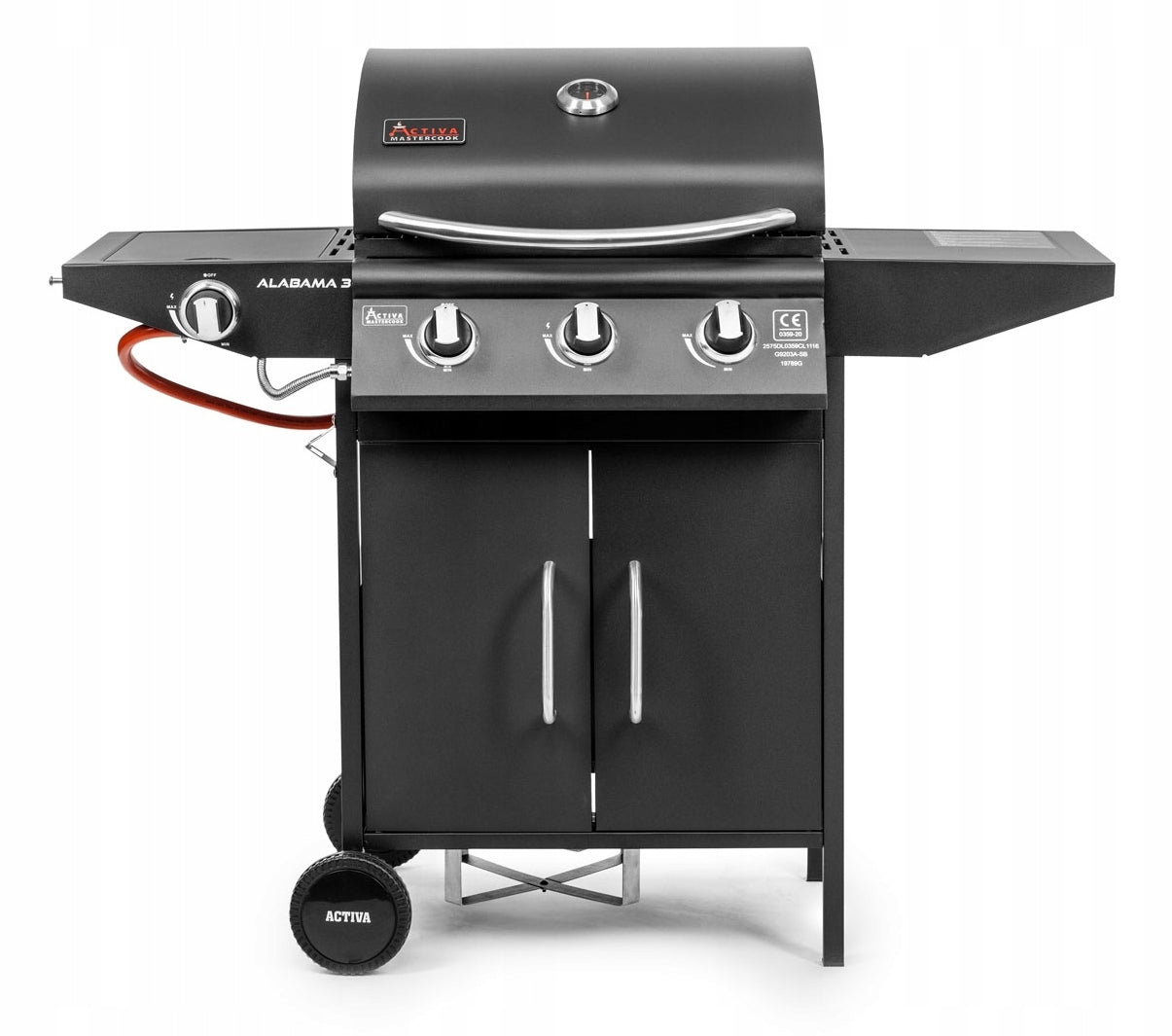 ACTIVA GARDEN GAS GRILL ALABAMA 3 12,8 kW + COVER, CAST IRON GRATE Brand Activa