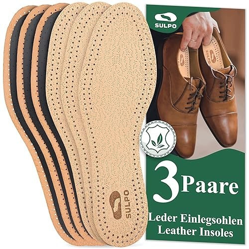 ACTIVATED CARBON LEATHER SHOE INSERTS ODOR ABSORBING 3 PAIRS Brand no brand