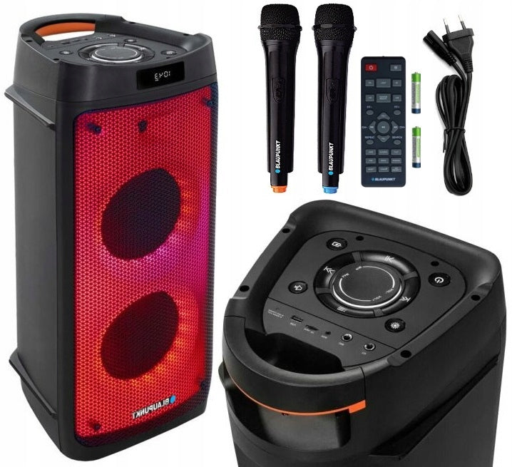 ACTIVE COLUMN PARTYBOX BLAUPUNKT PB06DB KARAOKE LED REMOTE CONTROL AUX USB BT FM Packaging status original