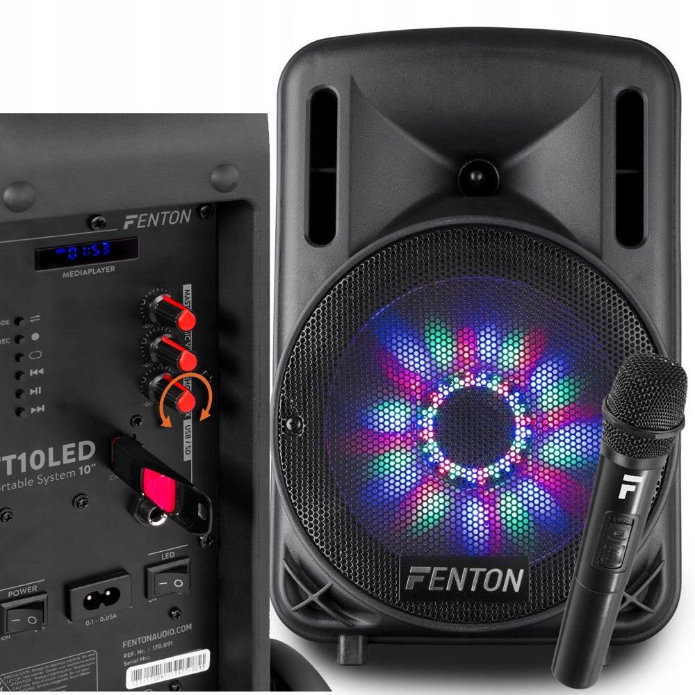 ACTIVE COLUMN PORTABLE BLUETOOTH SPEAKER KARAOKE MICROPHONE POWERFUL 450WATT