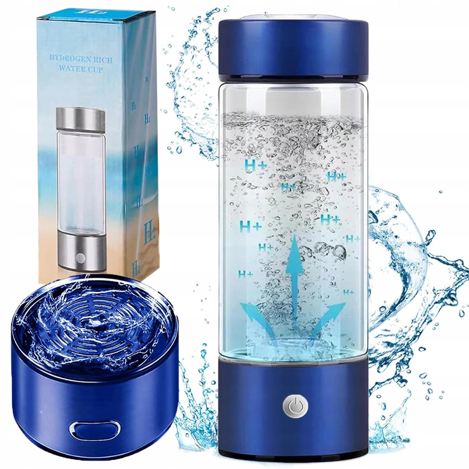 ACTIVE HYDROGEN GENERATOR HYDROGEN WATER GLASS IONIZER PORTABLE 420ml