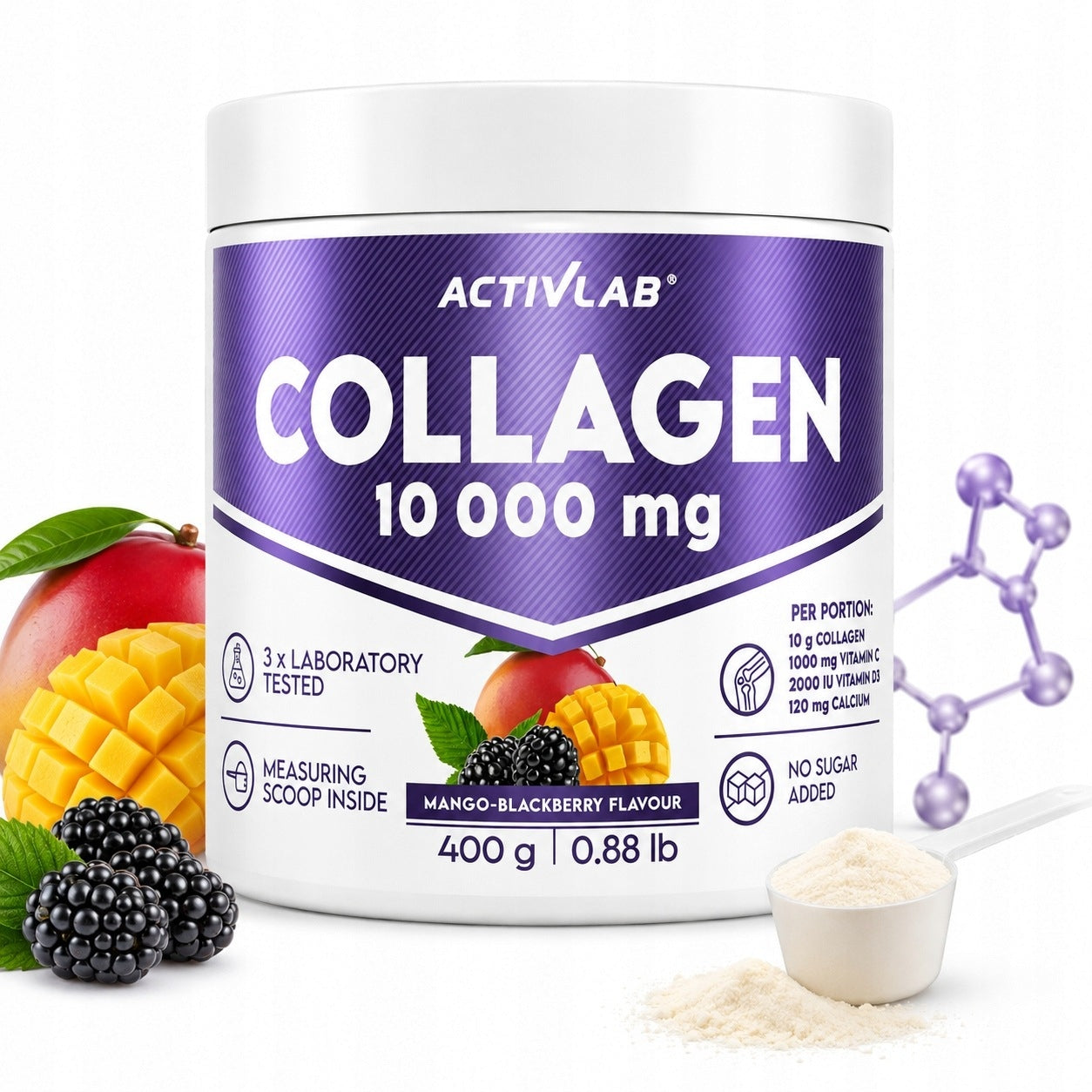 ACTIVLAB Collagen 10000mg Mango-Blackberry 400g