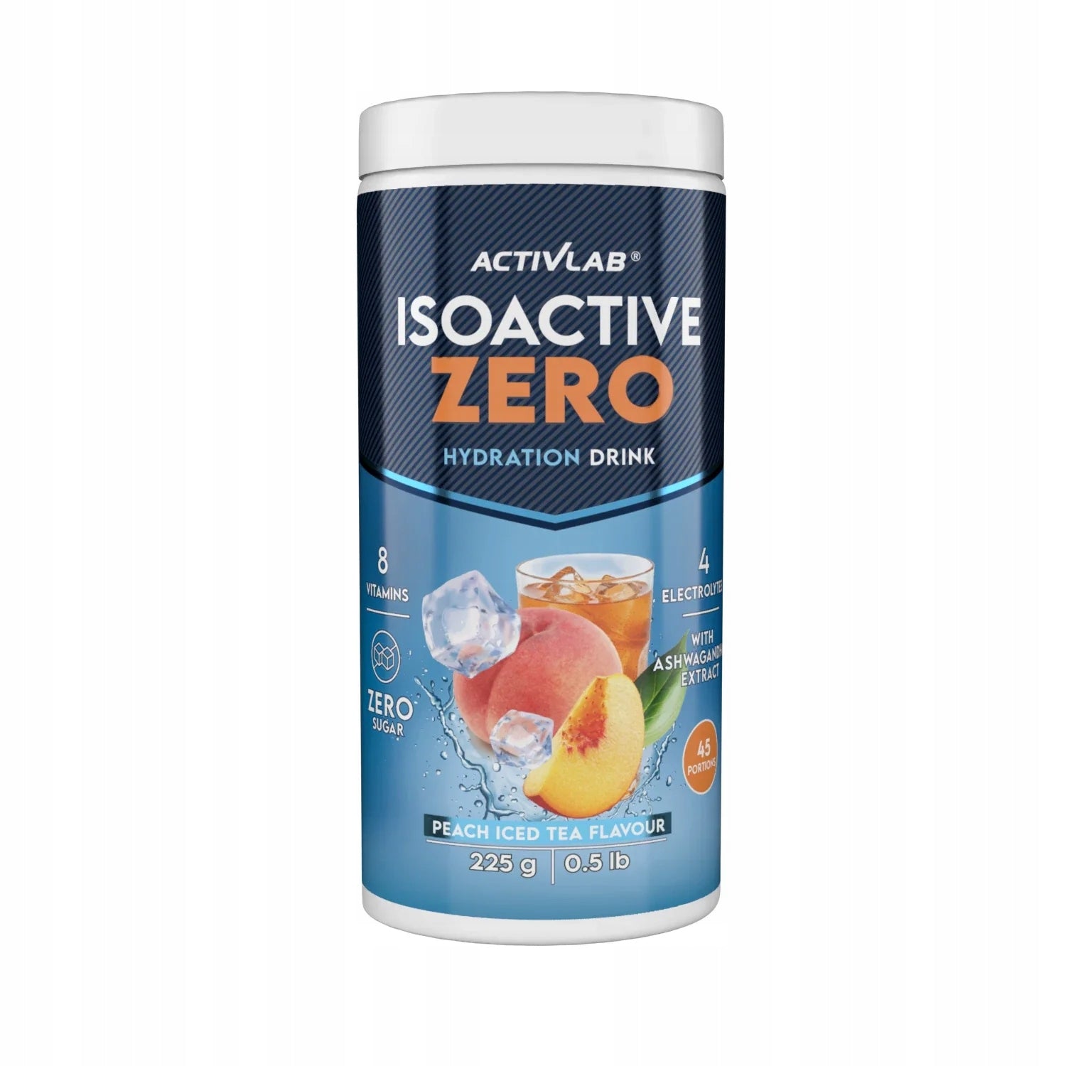 ACTIVLAB ISOACTIVE ZERO HYDRATION DRINK ICE TEA PEACH 225G ELECTROLYTE