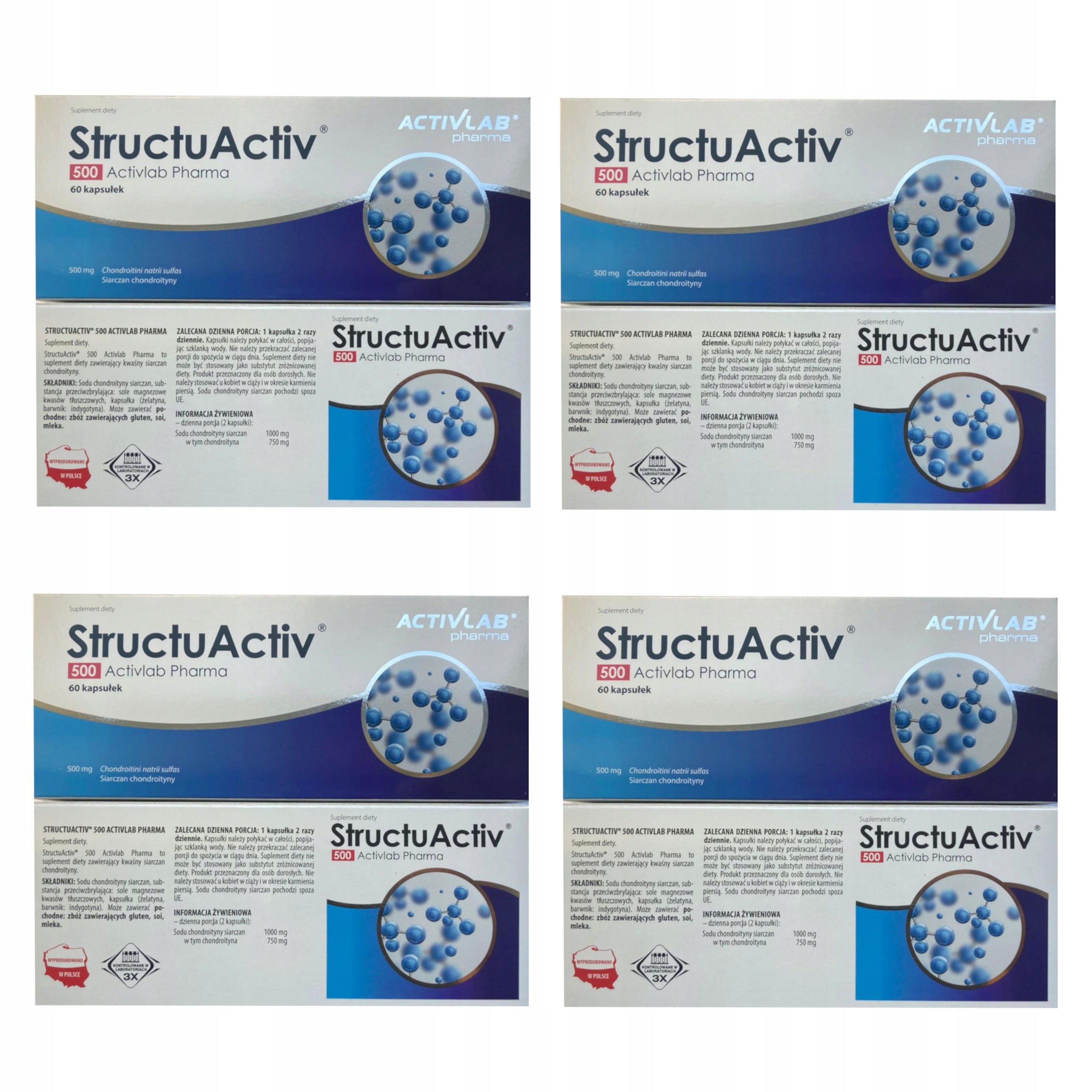 ACTIVLAB STRUCTUACTIV 500 240 k CHONDROITIN SULFATE JOINTS BONE CARTILAGE