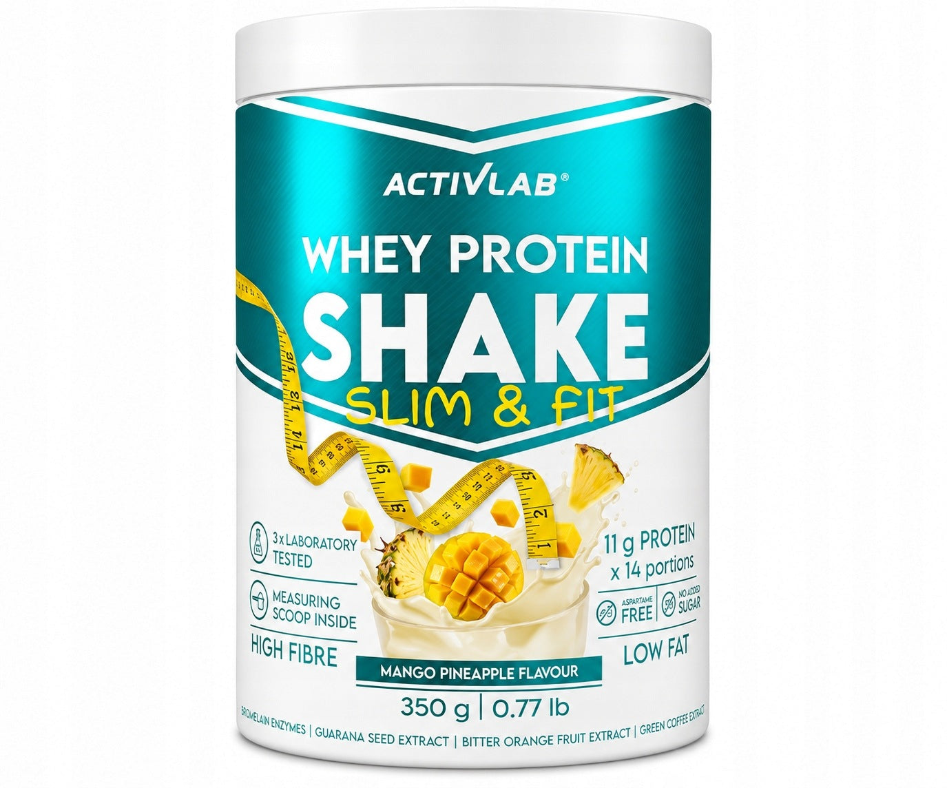 ACTIVLAB Whey Protein Shake Slim & Fit Protein Conditioner Mango Pineapple 350g Packaging status original