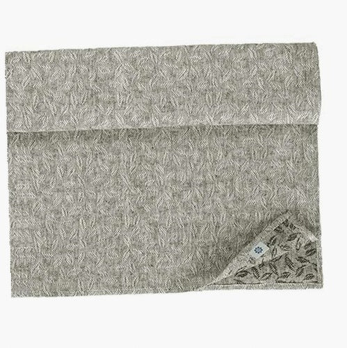 ADAMASZKOWY LINEN TABLE RUNNER BLACK WHITE 45X140 CM FOR COTTON