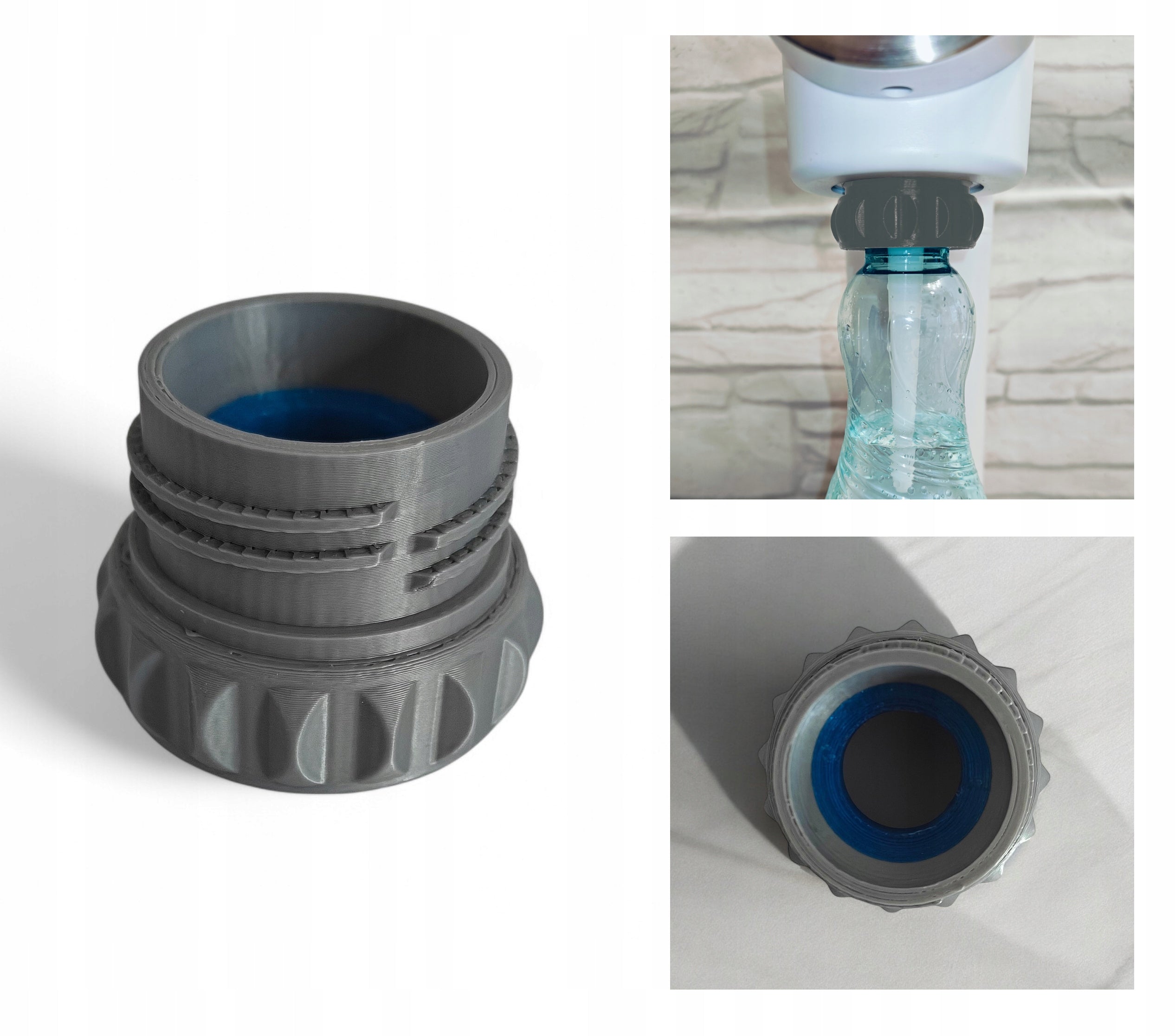 ADAPTER BUTELEK PET DLA SATURATORA BRITA SODAONE SODA ONE - SZARY