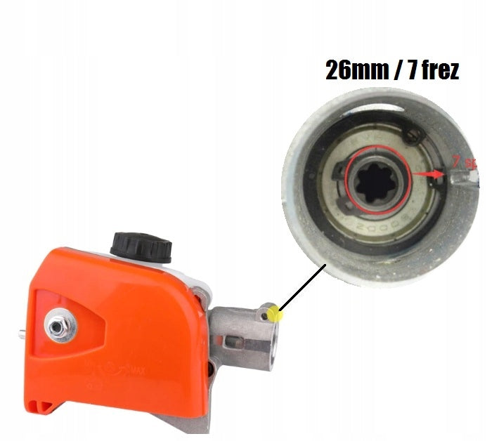 ADAPTER CHAINSAW ATTACHMENT FOR COMBUSTION SCYTHE SET 26/7 26mm 7 Packaging status original
