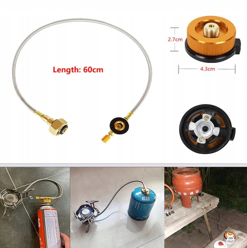 ADAPTER FOR FILLING CARTRIDGES FROM GAS CYLINDER PROPANE LPG HOSE 60CM Brand no brand