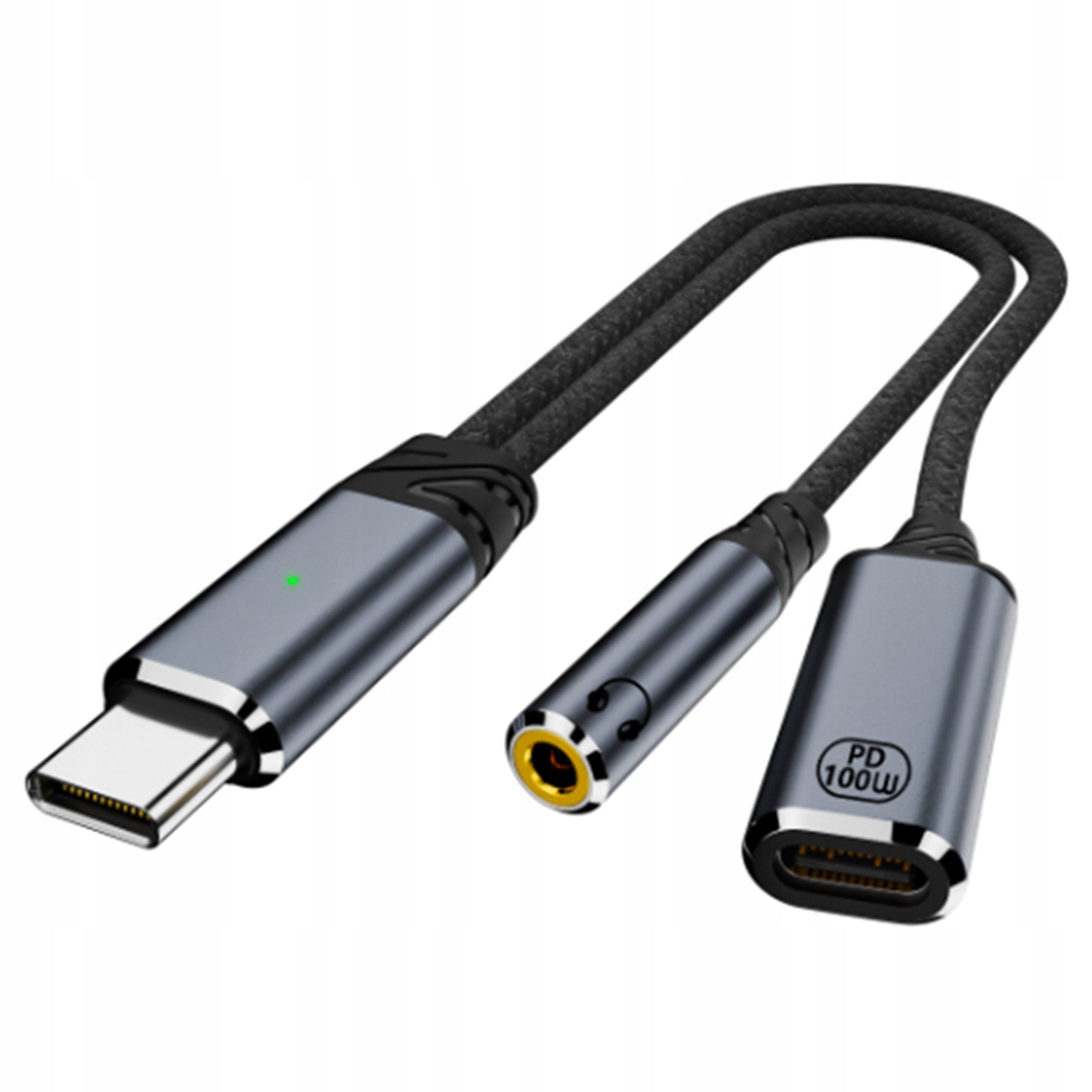ADAPTER HEADPHONE AMPLIFIER USB-C TO MINIJACK 3,5mm + USB-C 100W WIREWAY