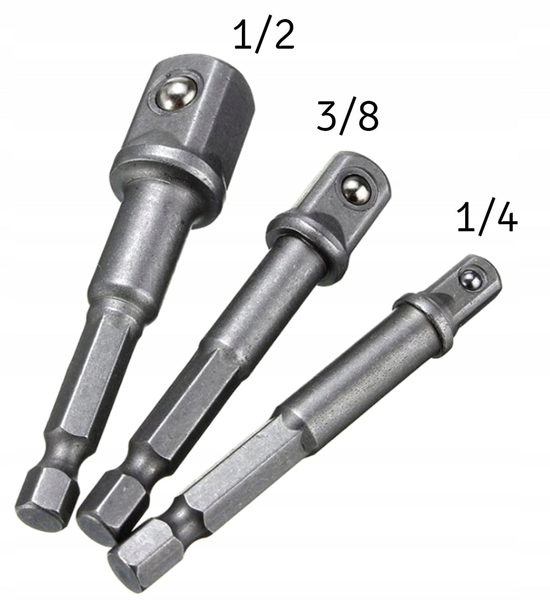 ADAPTERS REDUCTIONS FOR HEX SCREWDRIVER CAPS 1/4 3/8 1/2 EAN (GTIN) 5907621823320