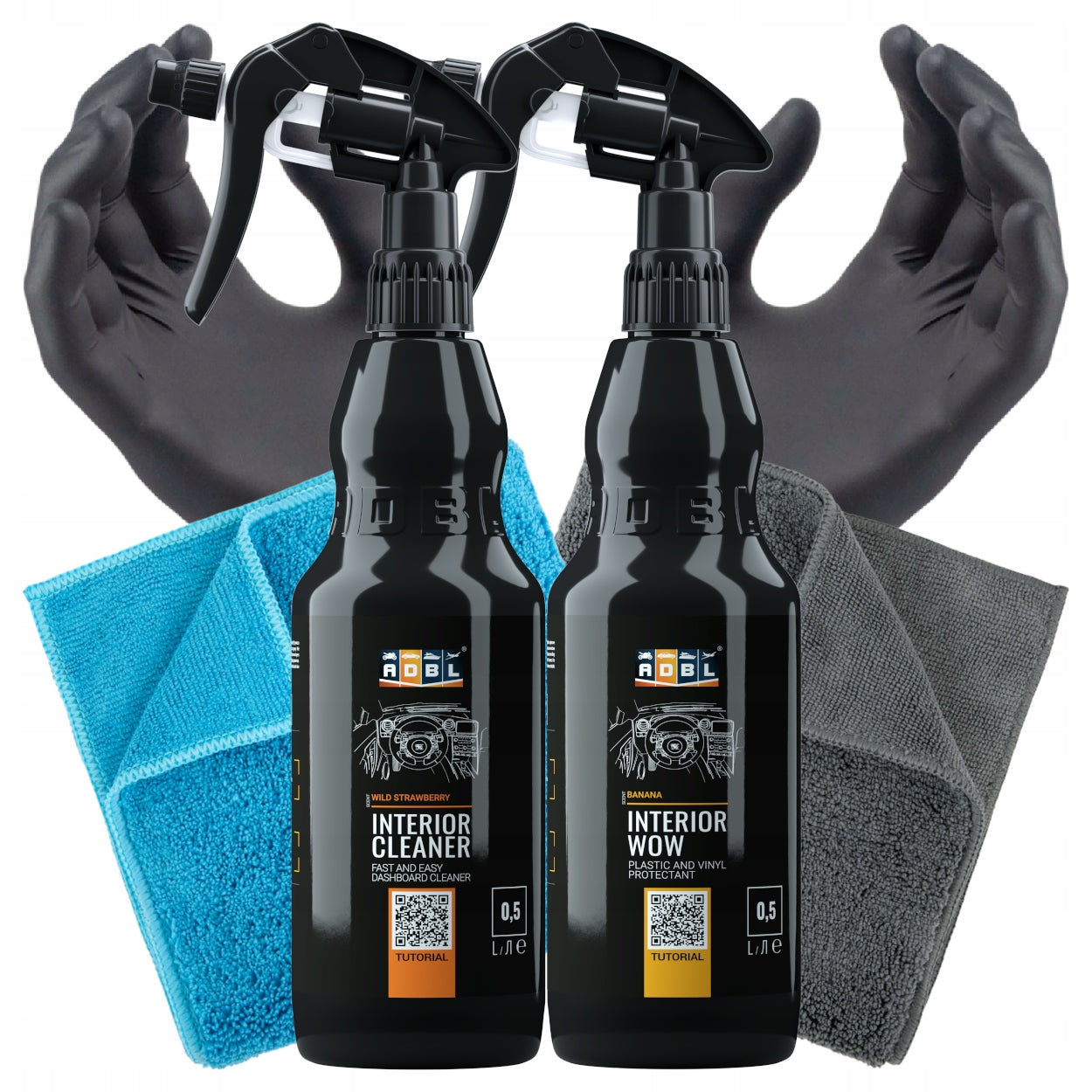 ADBL INTERIOR CLEANER + WOW COCKPIT PLASTIC INTERIOR CLEANING KIT