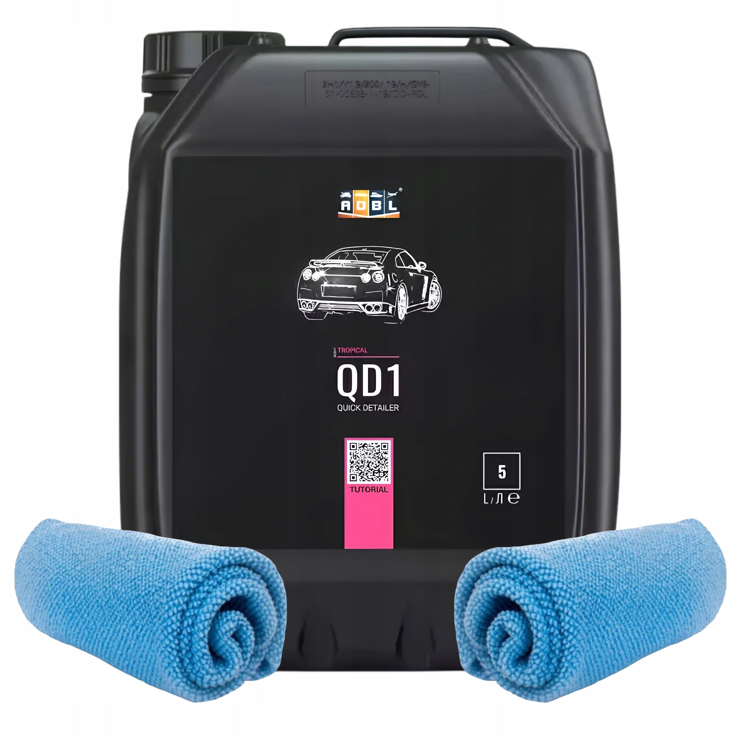 ADBL QD1 Quick Detailer 5L For Varnish Gives Gloss + 2x Microfiber