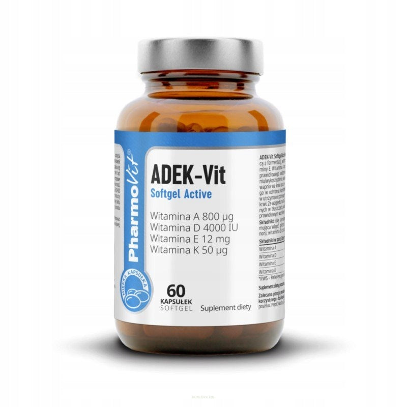 ADEK-Vit capsules 60 pcs Dietary supplement Pharmovit Vitamins A D E K EAN (GTIN) 5902811239967