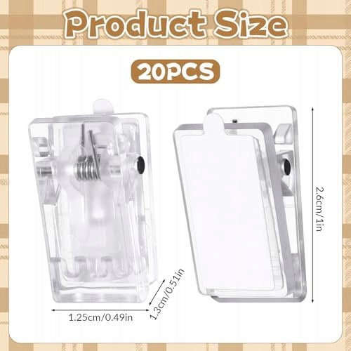 ADHESIVE CLIPS TRANSPARENT FOR TAPESTRY PHOTOS DECORATION 20 PCS. Manufacturer code SWC5908151159712